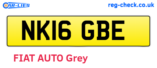 NK16GBE are the vehicle registration plates.