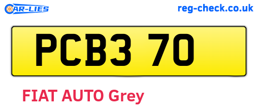 PCB370 are the vehicle registration plates.