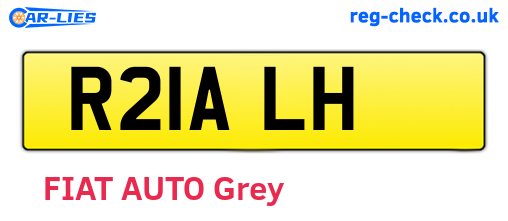 R21ALH are the vehicle registration plates.