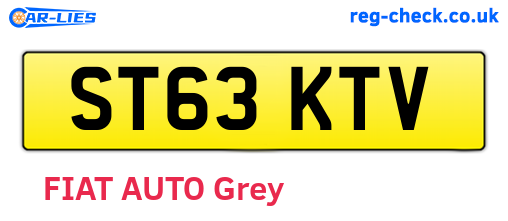 ST63KTV are the vehicle registration plates.