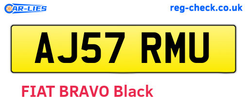AJ57RMU are the vehicle registration plates.