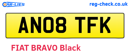 AN08TFK are the vehicle registration plates.