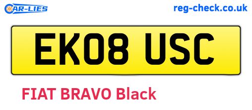 EK08USC are the vehicle registration plates.