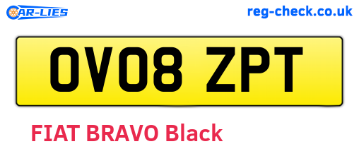 OV08ZPT are the vehicle registration plates.