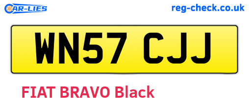 WN57CJJ are the vehicle registration plates.