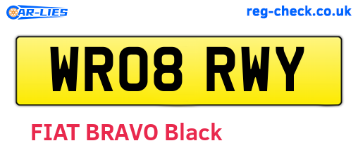 WR08RWY are the vehicle registration plates.