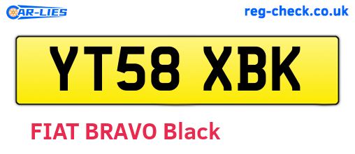 YT58XBK are the vehicle registration plates.