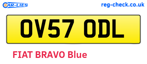 OV57ODL are the vehicle registration plates.