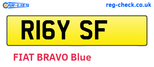 R16YSF are the vehicle registration plates.