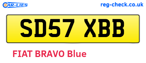 SD57XBB are the vehicle registration plates.