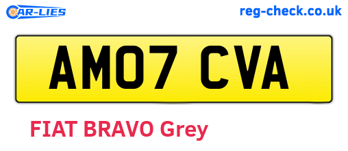 AM07CVA are the vehicle registration plates.