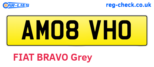 AM08VHO are the vehicle registration plates.
