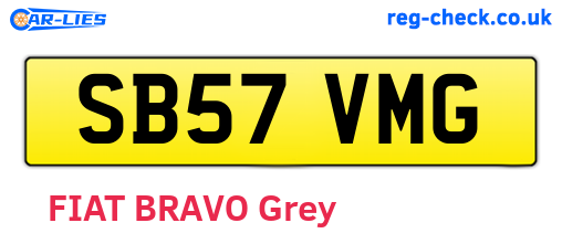 SB57VMG are the vehicle registration plates.
