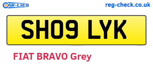 SH09LYK are the vehicle registration plates.