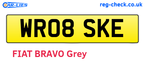 WR08SKE are the vehicle registration plates.