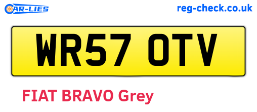 WR57OTV are the vehicle registration plates.
