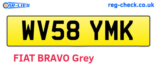 WV58YMK are the vehicle registration plates.