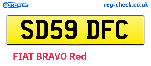 SD59DFC are the vehicle registration plates.