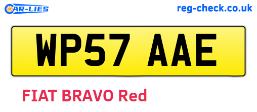 WP57AAE are the vehicle registration plates.