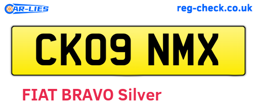 CK09NMX are the vehicle registration plates.