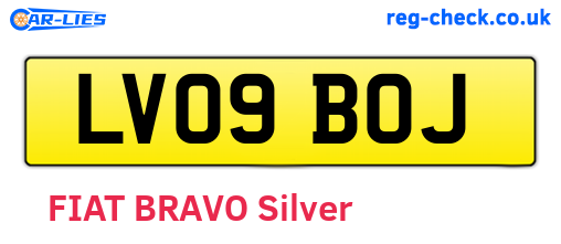 LV09BOJ are the vehicle registration plates.