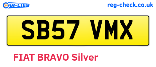 SB57VMX are the vehicle registration plates.