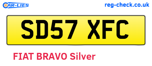 SD57XFC are the vehicle registration plates.