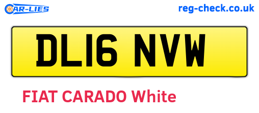DL16NVW are the vehicle registration plates.