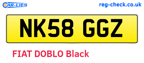NK58GGZ are the vehicle registration plates.