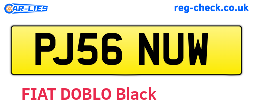 PJ56NUW are the vehicle registration plates.