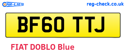 BF60TTJ are the vehicle registration plates.