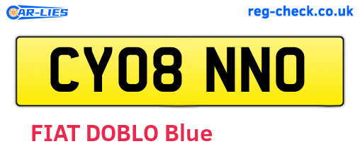 CY08NNO are the vehicle registration plates.