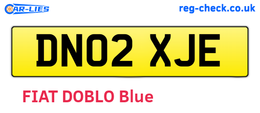DN02XJE are the vehicle registration plates.