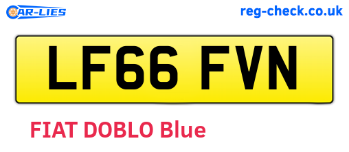 LF66FVN are the vehicle registration plates.