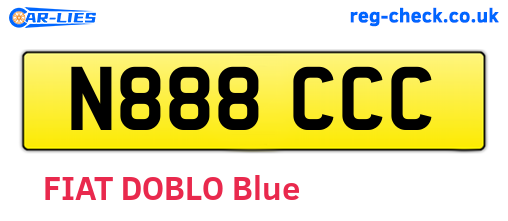 N888CCC are the vehicle registration plates.