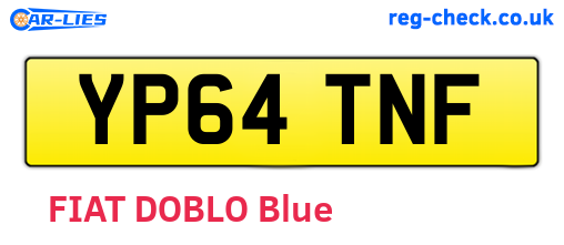 YP64TNF are the vehicle registration plates.