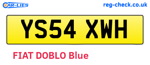 YS54XWH are the vehicle registration plates.