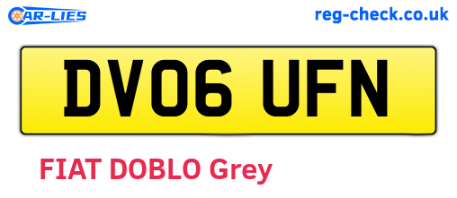 DV06UFN are the vehicle registration plates.