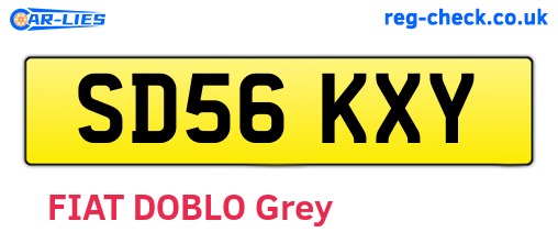 SD56KXY are the vehicle registration plates.