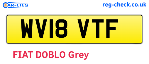 WV18VTF are the vehicle registration plates.