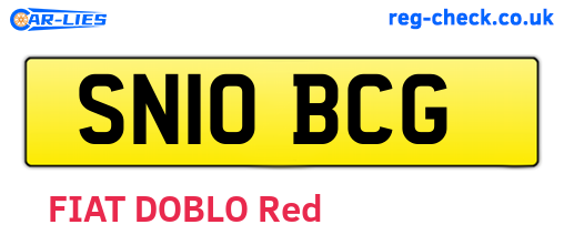 SN10BCG are the vehicle registration plates.