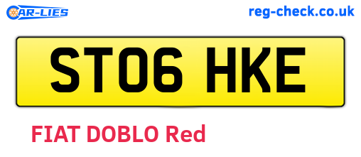 ST06HKE are the vehicle registration plates.