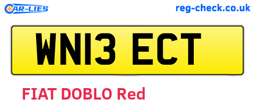 WN13ECT are the vehicle registration plates.