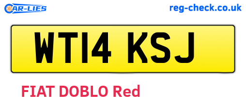 WT14KSJ are the vehicle registration plates.