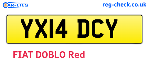 YX14DCY are the vehicle registration plates.