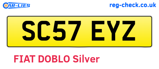 SC57EYZ are the vehicle registration plates.