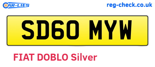 SD60MYW are the vehicle registration plates.