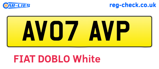 AV07AVP are the vehicle registration plates.