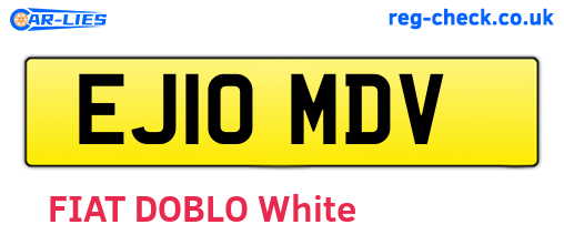 EJ10MDV are the vehicle registration plates.