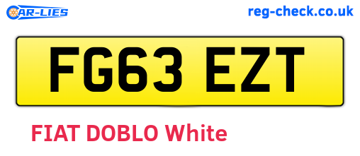 FG63EZT are the vehicle registration plates.